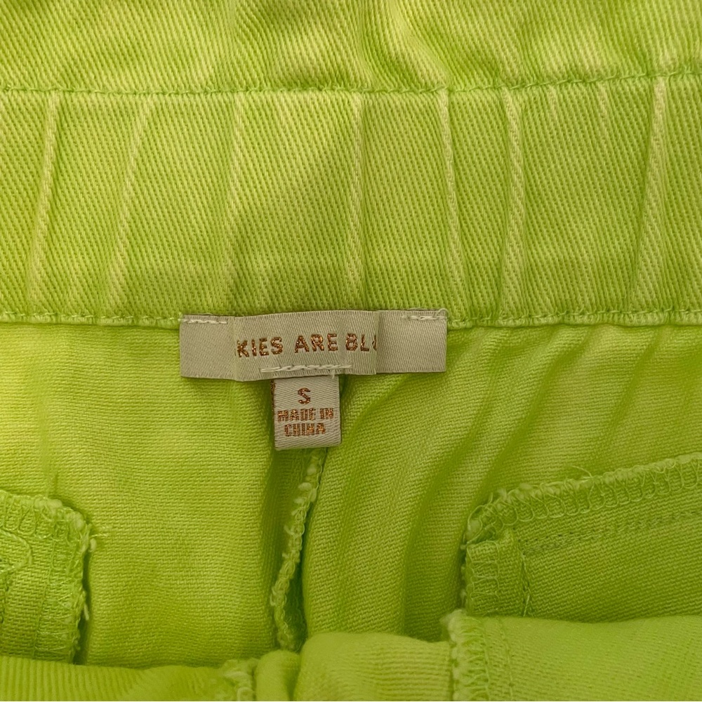 Lime Green Cotton Women's High Waisted‎ Jean Shorts Size Small - Picture 2 of 9
